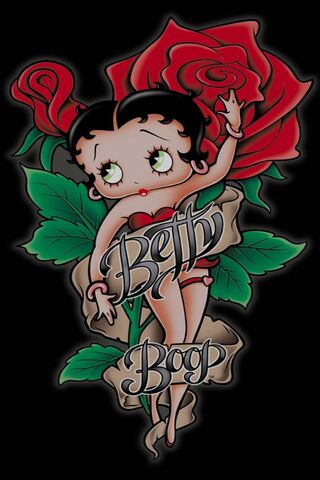 Betty Boop Red Rose Wallpaper Download To Your Mobile From Phoneky