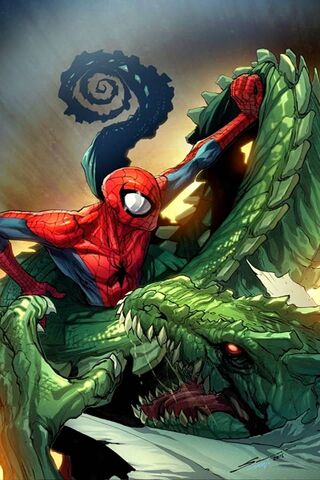 Web-Slinger vs. Lizard: A Battle for the City! 🕷️🦖