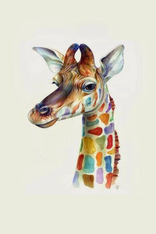 安価 カラフルなキリン：自然の芸術性🌈 🦒壁紙 PHONEKYから携帯 - 絵画