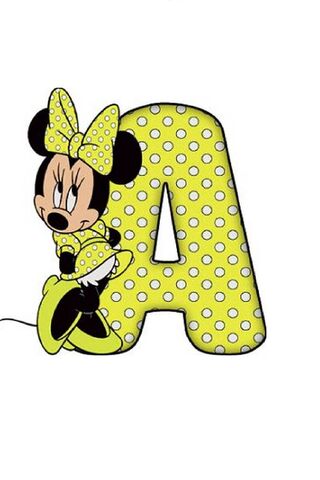 Adorable A with Minnie Mouse! 🎀