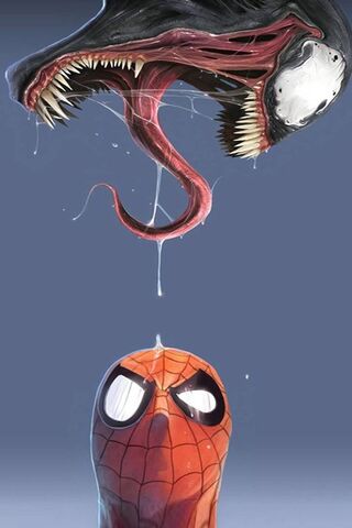 Venom's Lurking Threat: A Clash of Titans 🕷️🖤