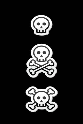 Phoneky أعلى تصنيف White Trio Of Skulls Hd خلفيات