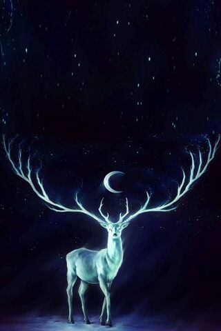Mystical Stag Under the..