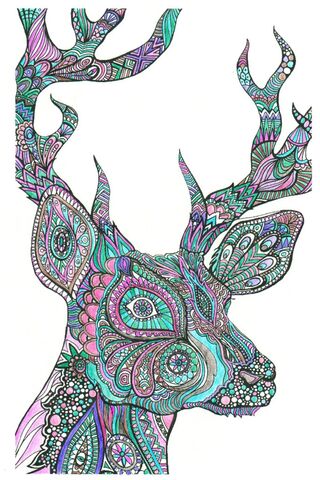 Vibrant Whimsy: The Neon Deer