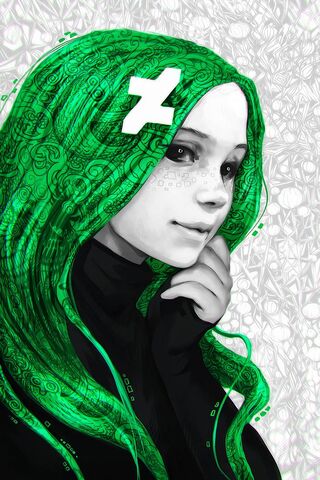 Emerald Dreams: A Whimsical Portrait
