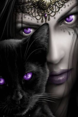 Gothic Girl Cat
