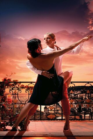 Dancing at Dusk: A Moment of Elegance