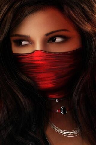 Mystique in Red: The Enigmatic Veil