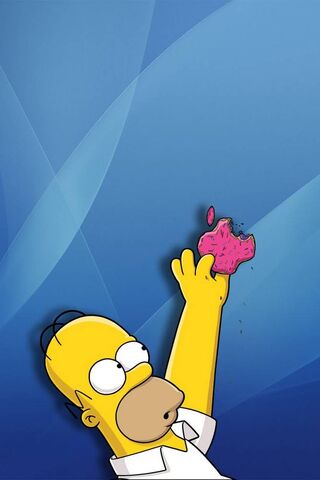 Homer mange des pommes