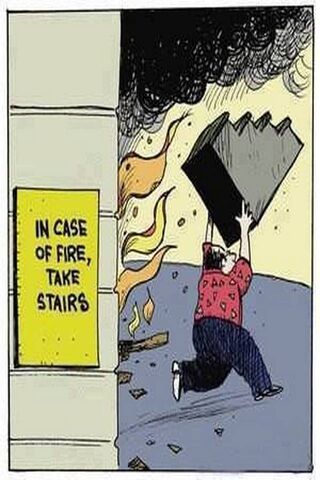 Stairway to Safety: A Humorous Take on Fire Escapes