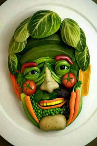 Vegetables Art Face