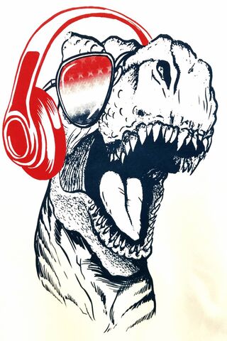 Trex Rockin' the Beats 🎶🦖