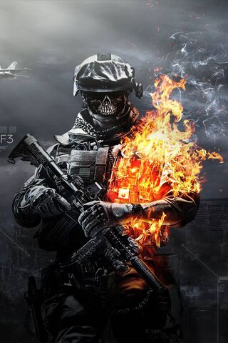 Inferno Warrior: The Bf3 Skull Soldier 🔥💀