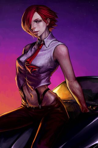 Twilight Elegance: Vanessa's Daring Stance