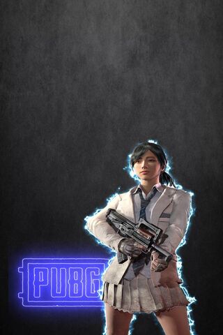 Neon Warrior: The Blue PUBG Experience 🎮✨