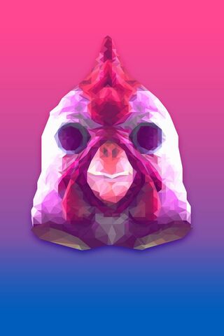 Vibrant Chicken Mask: A Poly Art Delight 🐔✨