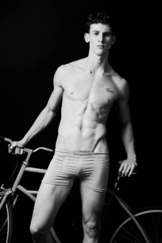 Cycling in Style: A Bold Black and White Portrait 🚴 ✨