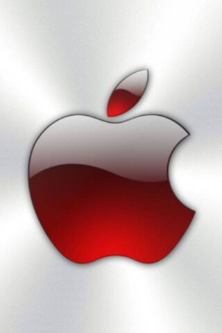 Shiny Elegance: The Silver and Red Apple