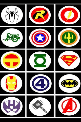 Logo dei supereroi