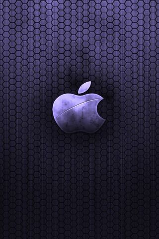 Purple Elegance: The Apple Logo