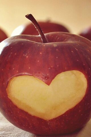 Heartfelt Apple: A Slice of Love 🍏❤️