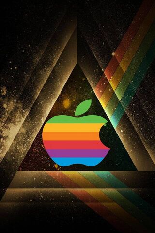 Retro Vibes: The Colorful Apple Logo 🍏🌈