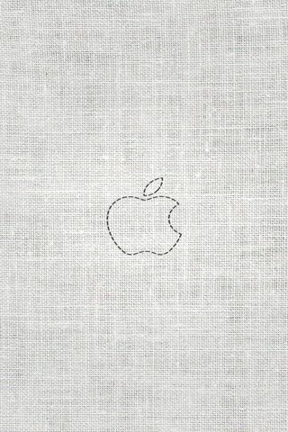 Linen Elegance: The Apple Emblem
