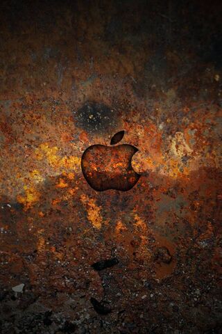 Rusty Elegance: The Apple Logo Reimagined