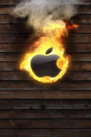 Igniting Innovation: The Fiery Apple Logo