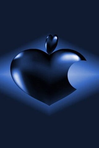 Dark Blue Apple Logo Wallpaper - Download to your mobile from PHONEKY