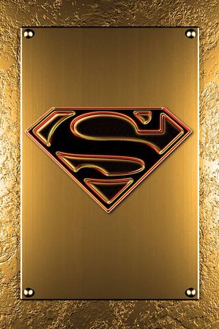 Shining Hero: The Gold Superman Emblem ✨
