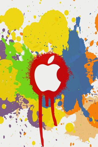 Vibrant Splash: The Apple of Colors 🍏🎨