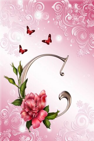 Charming C: A Floral Delight 🌸🦋