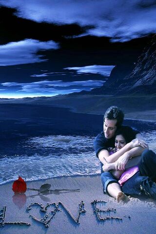 Eternal Embrace: Love on the Shore 🌊❤️