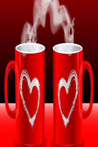 Warm Hearts: A Toast to Love ❤️☕
