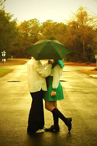 Eternal Embrace Under the Rain ☔❤️