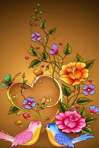 Love in Bloom: A Colorful Avian Romance 🌸💖