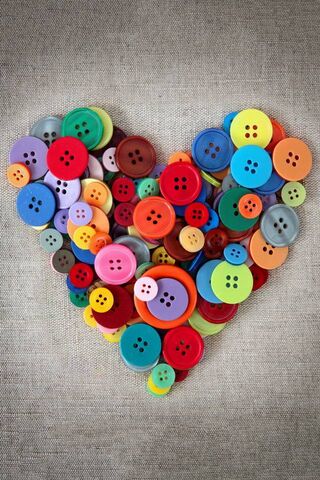 Colorful Love: A Heart of Buttons ❤️