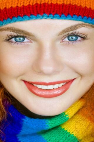 Colorful Charm: The Scarf Girl