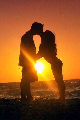 Sunset Embrace: A Momen..