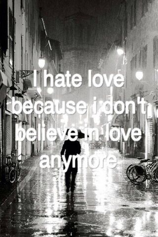 मी प्रेमाचा तिरस्कार करतो