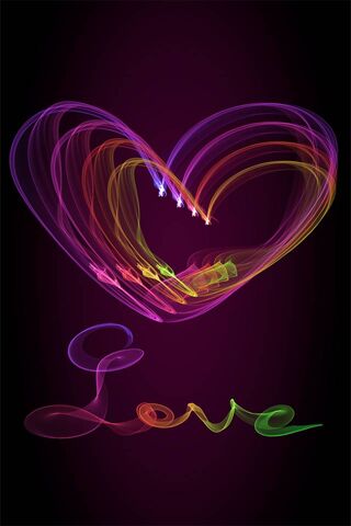 Neon Love Wallpaper Download To Your Mobile From Phoneky