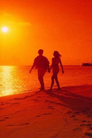 Sunset Stroll 🌅❤️