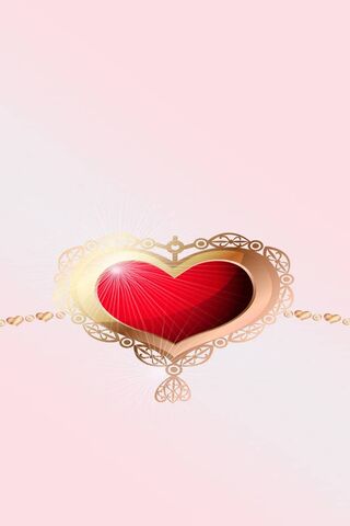 Golden Heart Wallpaper Download To Your Mobile From Phoneky