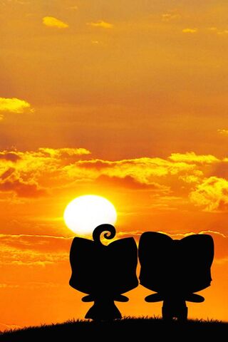 Sunset Love: A Silhouette Story 🌅❤️