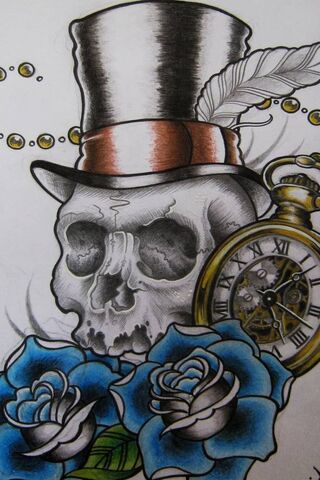 Timeless Elegance: The Skull and Watch