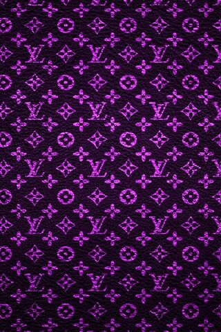 Download Louis Vuitton Blue-purple On Black Wallpaper