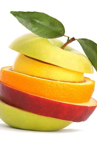 Colorful Fruit Stack Delight 🍏🍊🍎