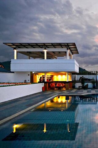 Evening Serenity by the Pool 🌅🏊
