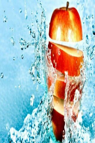 التفاح المياه Splesh الخلفية تحميل إلى هاتفك النقال من Phoneky